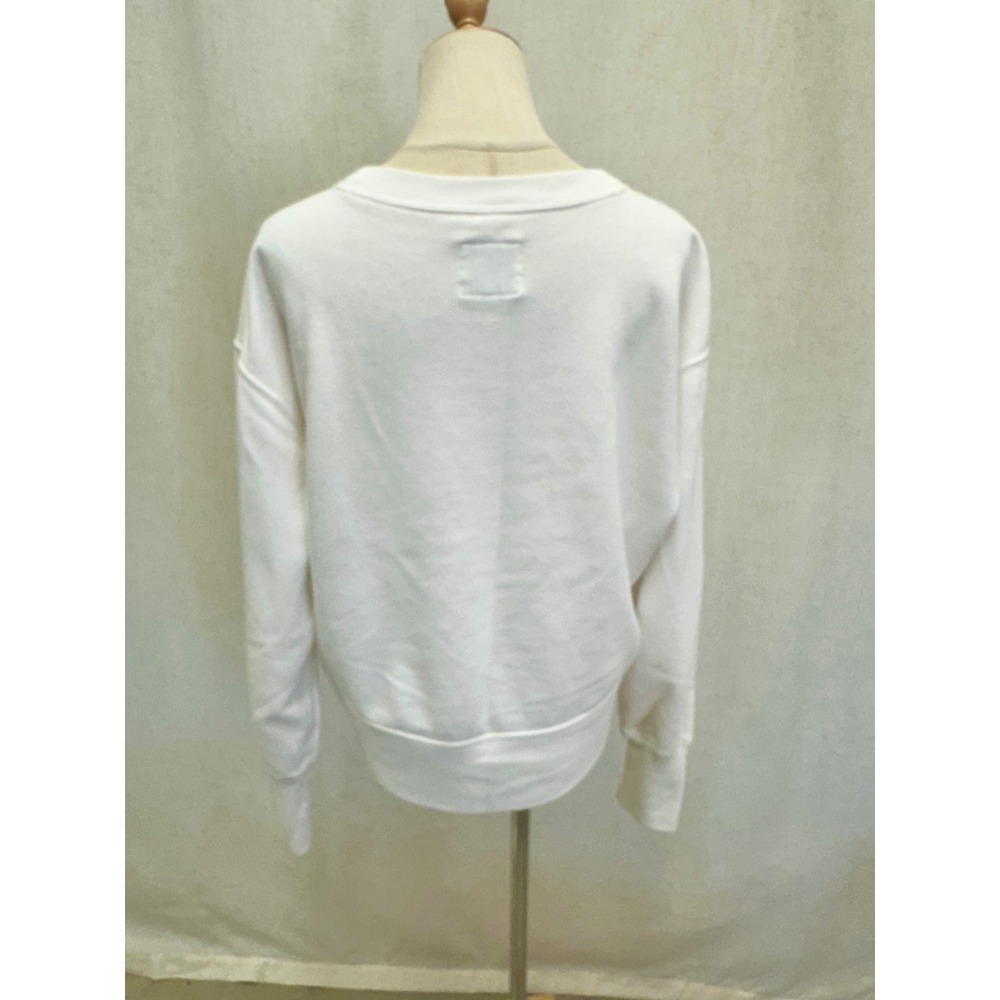 Abercrombie & Fitch Sweatshirt Size Large White Le Jardin Paris Graphic Pullover - Picture 5 of 14